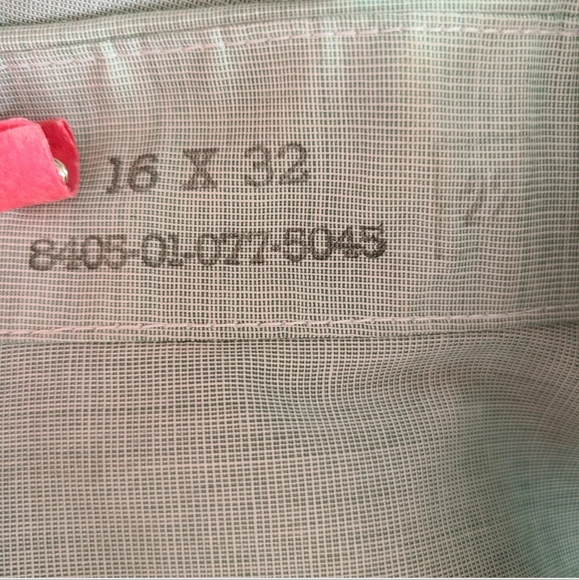 Class A Sage Army Green Dress Uniform Long Sleeve tuck in button Shirt sz 16x32 - Picture 4 of 8